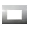 Placca Plastica ETTROIT Serie Venus 3 Posti/Moduli 503 Compatibile Con Vimar Arke, 14 Colori Disponibili (Titanio)