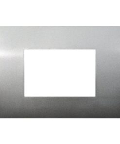 Placca Plastica ETTROIT Serie Venus 3 Posti/Moduli 503 Compatibile Con Vimar Arke, 14 Colori Disponibili (Titanio)