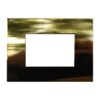 Placca Plastica ETTROIT Serie Venus 3 Posti/Moduli 503 Compatibile Con Vimar Arke, 14 Colori Disponibili (Oro Lucido)