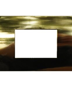 Placca Plastica ETTROIT Serie Venus 3 Posti/Moduli 503 Compatibile Con Vimar Arke, 14 Colori Disponibili (Oro Lucido)