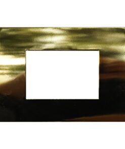 Placca Plastica ETTROIT Serie Venus 3 Posti/Moduli 503 Compatibile Con Vimar Arke, 14 Colori Disponibili (Oro Lucido) - immagine 3