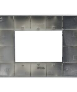Placca Plastica ETTROIT Serie Venus 3 Posti/Moduli 503 Compatibile Con Vimar Arke, 14 Colori Disponibili (Cromato Lucido) - immagine 3