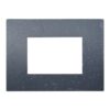 Placca Plastica ETTROIT Serie Venus 3 Posti/Moduli 503 Compatibile Con Vimar Arke, 14 Colori Disponibili (Nero Brillante)