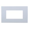 Placca Plastica ETTROIT Serie Venus 4 Posti/Moduli 504 Compatibile Con Vimar Arke, 14 Colori Disponibili (Bianco)