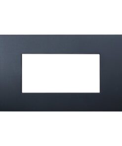 Placca Plastica ETTROIT Serie Venus 4 Posti/Moduli 504 Compatibile Con Vimar Arke, 14 Colori Disponibili (Nero)