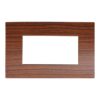 Placca Plastica ETTROIT Serie Venus 4 Posti/Moduli 504 Compatibile Con Vimar Arke, 14 Colori Disponibili (Radica)
