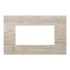 Placca Plastica ETTROIT Serie Venus 4 Posti/Moduli 504 Compatibile Con Vimar Arke, 14 Colori Disponibili (Legno Chiaro)