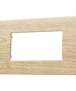 Placca Plastica ETTROIT Serie Venus 4 Posti/Moduli 504 Compatibile Con Vimar Arke, 14 Colori Disponibili (Legno Chiaro) - immagine 3