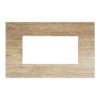 Placca Plastica ETTROIT Serie Venus 4 Posti/Moduli 504 Compatibile Con Vimar Arke, 14 Colori Disponibili (Legno Scuro)