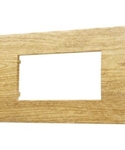 Alternative view of Placca Plastica ETTROIT Serie Venus 4 Posti/Moduli 504 Compatibile Con Vimar Arke, 14 Colori Disponibili (Legno Scuro)