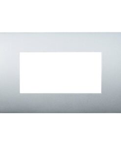 Placca Plastica ETTROIT Serie Venus 4 Posti/Moduli 504 Compatibile Con Vimar Arke, 14 Colori Disponibili (Grigio/Silver)