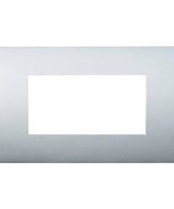 Alternative view of Placca Plastica ETTROIT Serie Venus 4 Posti/Moduli 504 Compatibile Con Vimar Arke, 14 Colori Disponibili (Grigio/Silver)