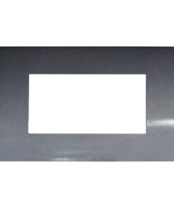 Placca Plastica ETTROIT Serie Venus 4 Posti/Moduli 504 Compatibile Con Vimar Arke, 14 Colori Disponibili (Acciaio Scuro)