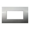Placca Plastica ETTROIT Serie Venus 4 Posti/Moduli 504 Compatibile Con Vimar Arke, 14 Colori Disponibili (Titanio)