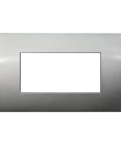 Placca Plastica ETTROIT Serie Venus 4 Posti/Moduli 504 Compatibile Con Vimar Arke, 14 Colori Disponibili (Titanio) - immagine 3