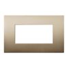 Placca Plastica ETTROIT Serie Venus 4 Posti/Moduli 504 Compatibile Con Vimar Arke, 14 Colori Disponibili (Oro)