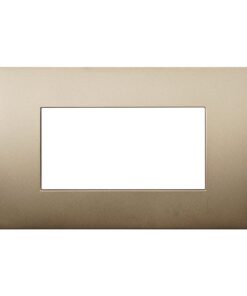 Placca Plastica ETTROIT Serie Venus 4 Posti/Moduli 504 Compatibile Con Vimar Arke, 14 Colori Disponibili (Oro)