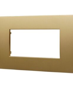 Placca Plastica ETTROIT Serie Venus 4 Posti/Moduli 504 Compatibile Con Vimar Arke, 14 Colori Disponibili (Oro) - immagine 3