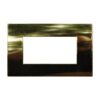 Placca Plastica ETTROIT Serie Venus 4 Posti/Moduli 504 Compatibile Con Vimar Arke, 14 Colori Disponibili (Oro Lucido)