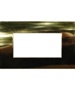 Placca Plastica ETTROIT Serie Venus 4 Posti/Moduli 504 Compatibile Con Vimar Arke, 14 Colori Disponibili (Oro Lucido) - immagine 3