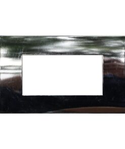 Placca Plastica ETTROIT Serie Venus 4 Posti/Moduli 504 Compatibile Con Vimar Arke, 14 Colori Disponibili (Cromato Lucido)