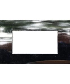 Alternative view of Placca Plastica ETTROIT Serie Venus 4 Posti/Moduli 504 Compatibile Con Vimar Arke, 14 Colori Disponibili (Cromato Lucido)