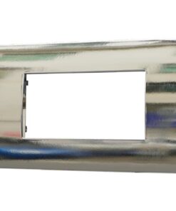 Placca Plastica ETTROIT Serie Venus 4 Posti/Moduli 504 Compatibile Con Vimar Arke, 14 Colori Disponibili (Cromato Lucido) - immagine 3