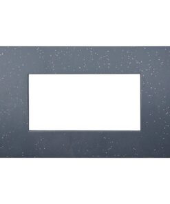 Placca Plastica ETTROIT Serie Venus 4 Posti/Moduli 504 Compatibile Con Vimar Arke, 14 Colori Disponibili (Nero Brillante)