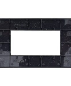 Alternative view of Placca Plastica ETTROIT Serie Venus 4 Posti/Moduli 504 Compatibile Con Vimar Arke, 14 Colori Disponibili (Nero Brillante)