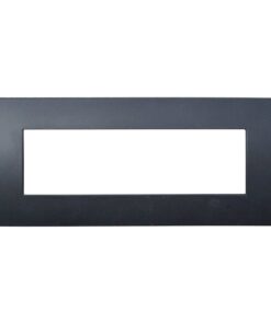 Placca Plastica ETTROIT Serie Venus 7 Posti/Moduli 507 Compatibile Con Vimar Arke, 14 Colori Disponibili (Nero)
