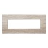 Placca Plastica ETTROIT Serie Venus 7 Posti/Moduli 507 Compatibile Con Vimar Arke, 14 Colori Disponibili (Legno Chiaro)