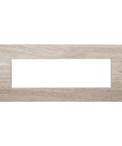 Placca Plastica ETTROIT Serie Venus 7 Posti/Moduli 507 Compatibile Con Vimar Arke, 14 Colori Disponibili (Legno Chiaro)
