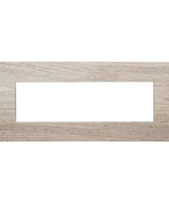 Placca Plastica ETTROIT Serie Venus 7 Posti/Moduli 507 Compatibile Con Vimar Arke, 14 Colori Disponibili (Legno Chiaro) - immagine 3