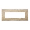 Placca Plastica ETTROIT Serie Venus 7 Posti/Moduli 507 Compatibile Con Vimar Arke, 14 Colori Disponibili (Legno Scuro)