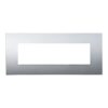 Placca Plastica ETTROIT Serie Venus 7 Posti/Moduli 507 Compatibile Con Vimar Arke, 14 Colori Disponibili (Grigio/Silver)