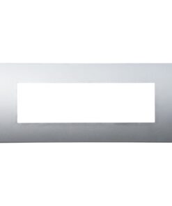 Placca Plastica ETTROIT Serie Venus 7 Posti/Moduli 507 Compatibile Con Vimar Arke, 14 Colori Disponibili (Grigio/Silver)