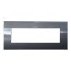 Placca Plastica ETTROIT Serie Venus 7 Posti/Moduli 507 Compatibile Con Vimar Arke, 14 Colori Disponibili (Acciaio Scuro)