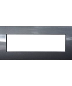 Placca Plastica ETTROIT Serie Venus 7 Posti/Moduli 507 Compatibile Con Vimar Arke, 14 Colori Disponibili (Acciaio Scuro)