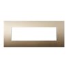 Placca Plastica ETTROIT Serie Venus 7 Posti/Moduli 507 Compatibile Con Vimar Arke, 14 Colori Disponibili (Oro)