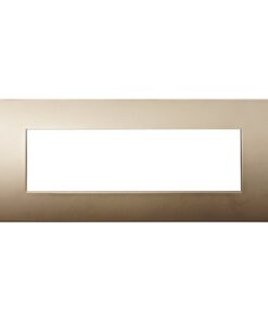 Placca Plastica ETTROIT Serie Venus 7 Posti/Moduli 507 Compatibile Con Vimar Arke, 14 Colori Disponibili (Oro)