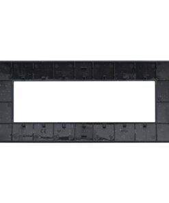 Placca Plastica ETTROIT Serie Venus 7 Posti/Moduli 507 Compatibile Con Vimar Arke, 14 Colori Disponibili (Nero Brillante) - immagine 3