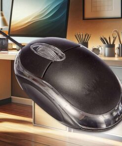Mouse Ottico USB 2.0 Leggera e Slim da Lavoro Ufficio Viaggio Uso Personale con Cavo da 1.25 metri Modello 2964 RetroIlluminato Rosso