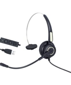 Cuffia Monoaurale Con USB Microfono Auricolare Professionale Per PC Notebook Aziendale Ufficio Call Center Skype Uso Business