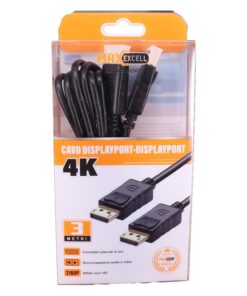 Cavo DisplayPort Placcato in Oro 4K UltraHD Audio e Video in Alta Definizione Compatibile con Monitor e Proiettori fino a 144Hz di Resoluzione 3m