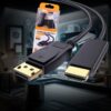 Cavo da DisplayPort a HDMI Monodirezionale Placcato in Oro Full HD1080p 60Hz per Monitor Proiettori 3 metri Adattatore Displayport HDMI - ASDSHOP