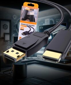 Cavo da DisplayPort a HDMI Monodirezionale Placcato in Oro Full HD1080p 60Hz per Monitor Proiettori 3 metri Adattatore Displayport HDMI