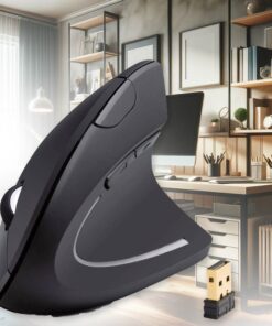 Mouse Verticale Senza Filo con 2 Tasti Laterali Tasti per DPI Max 4900 DPI