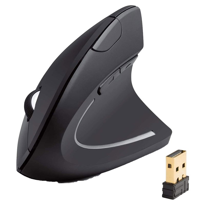 Mouse Verticale Senza Filo con 2 Tasti Laterali Tasti per DPI Max 4900 DPI - immagine 2