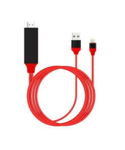 Adattatore Da Lightning A HDMI HDTV Cavo 2 Metri Per Smartphone Android A TV Monitor Proiettore - immagine 3