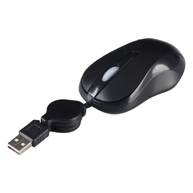 Mini Mouse Retrattile per PC Portatile Ideale per Viaggio e Spostamenti Colore Assortito Rosso Grigio Nero - immagine 2